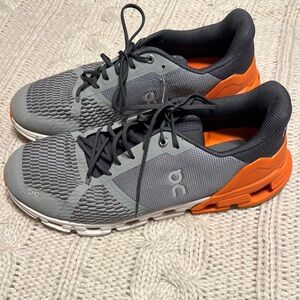 On Running Men's Gray and Orange Shoes